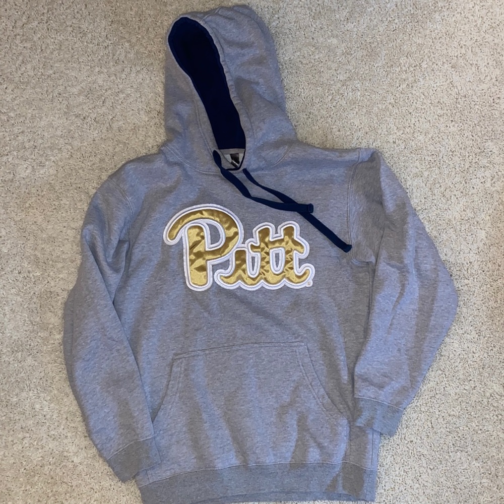 Pitt panthers hoodie gray with lined hood